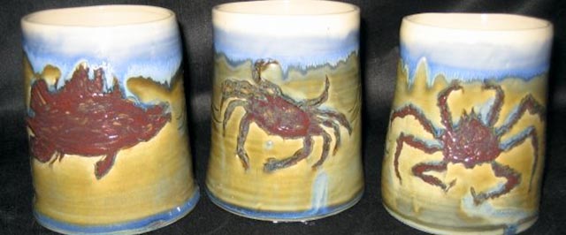 Pottery pieces in the shop